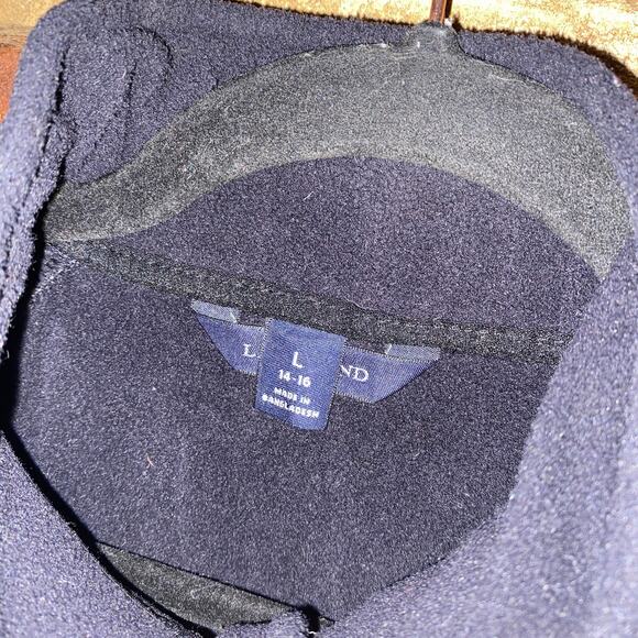 Lands' End Black Fleece Full Zip Jacket Women's Size Large 14-16 - Picture 4 of 6